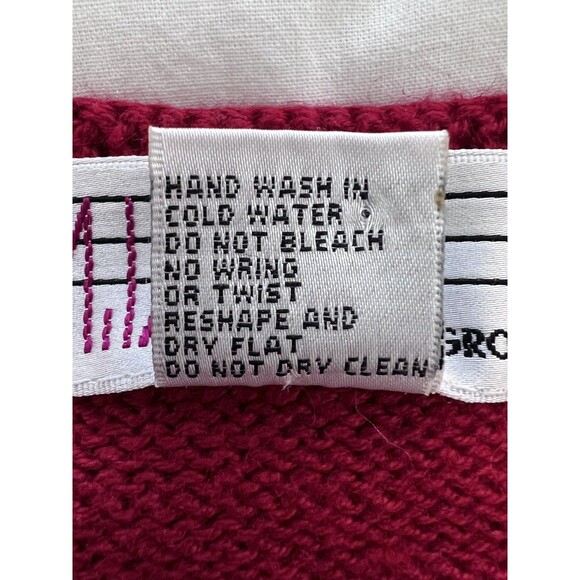 Vintage Milano Christmas Sweater Women L Red Holiday Cardigan Snowman Reindeer - Picture 5 of 14